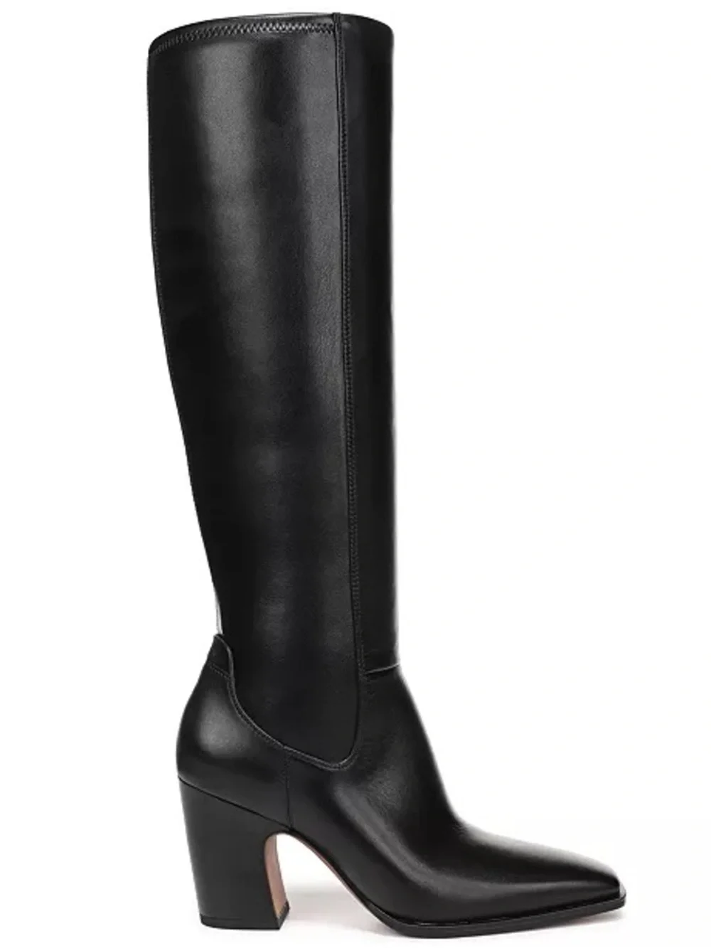 Franco Sarto Jonie Black Over-the-Knee Square-Toe Block Heel Boots